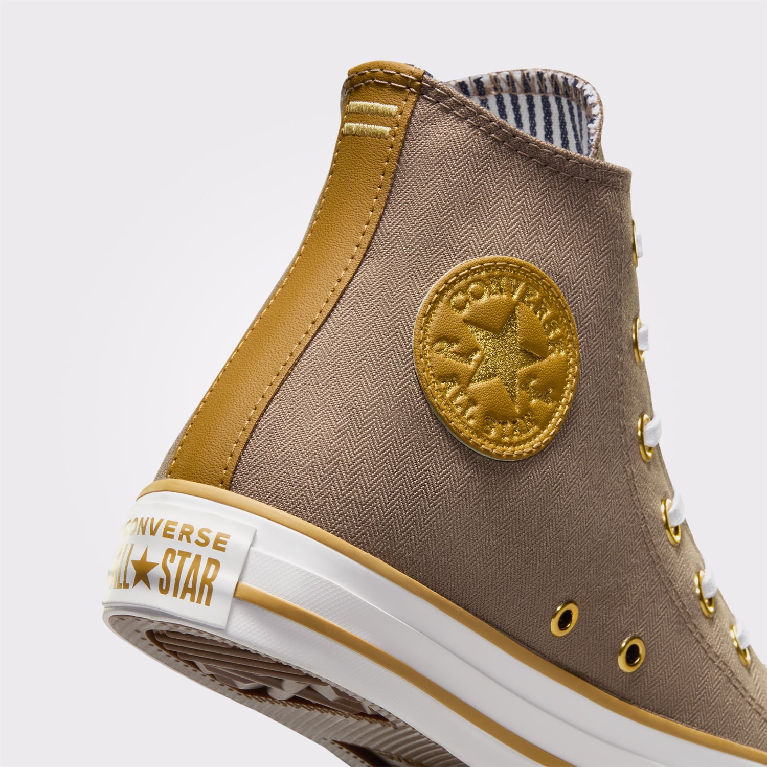 Converse Converse Chuck Taylor All Star Herringbone Stripe Kadın Kahverengi Sneaker | FashFed Kahverengi - 5. görsel