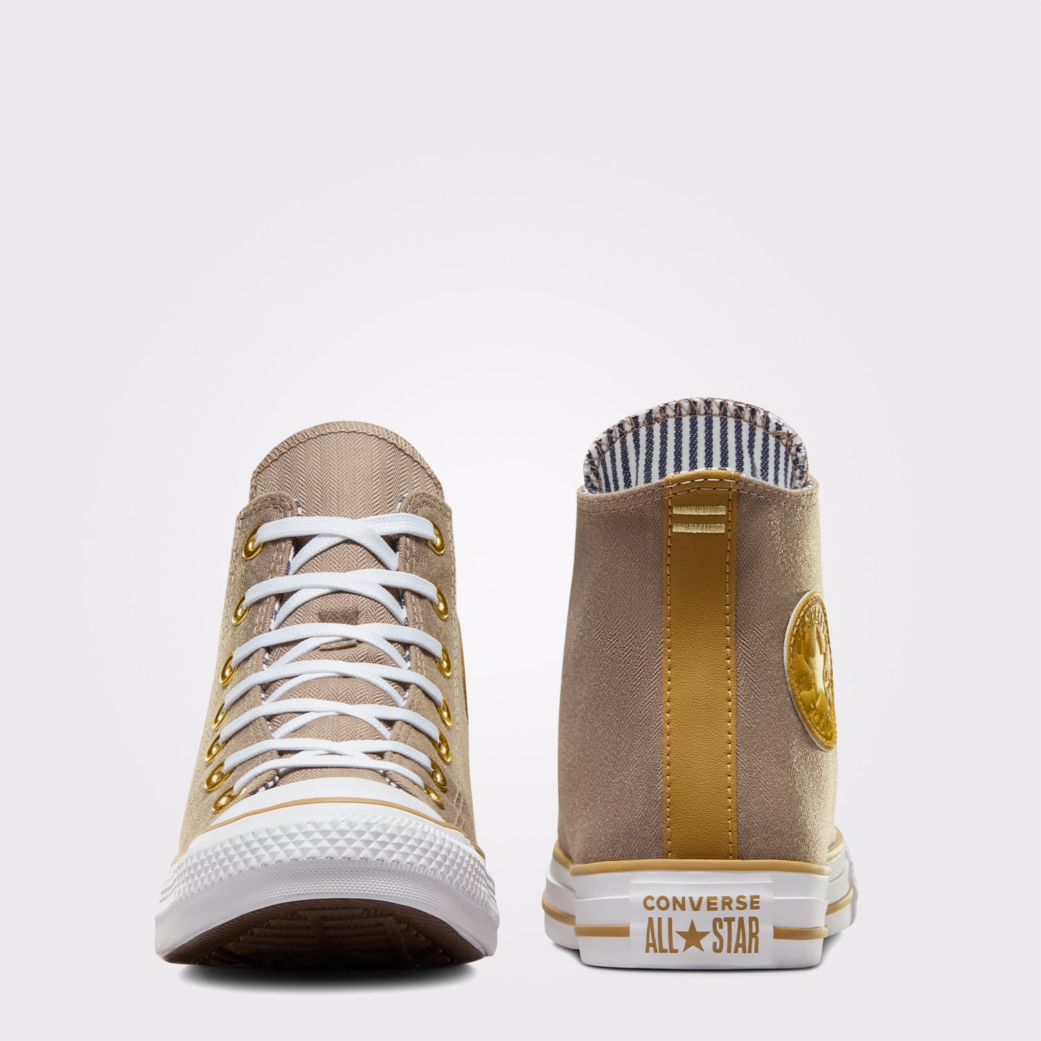 Converse Converse Chuck Taylor All Star Herringbone Stripe Kadın Kahverengi Sneaker | FashFed Kahverengi - 3. görsel