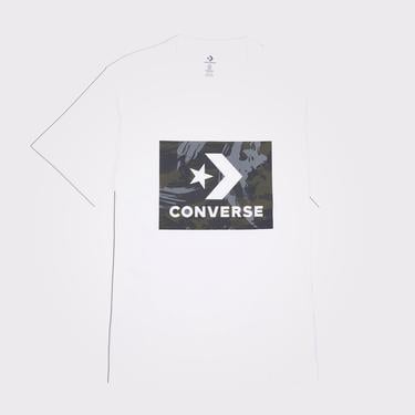  Converse Star Chevron Camo Desenli Erkek Beyaz T-Shirt