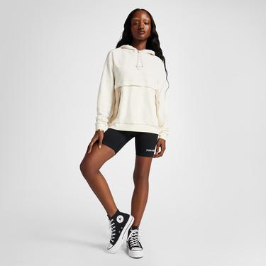  Converse Wordmark Pullover Kadın Krem Hoodie