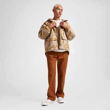  Converse Kamuflaj Desenli Standart Fit Erkek Hardal Ceket