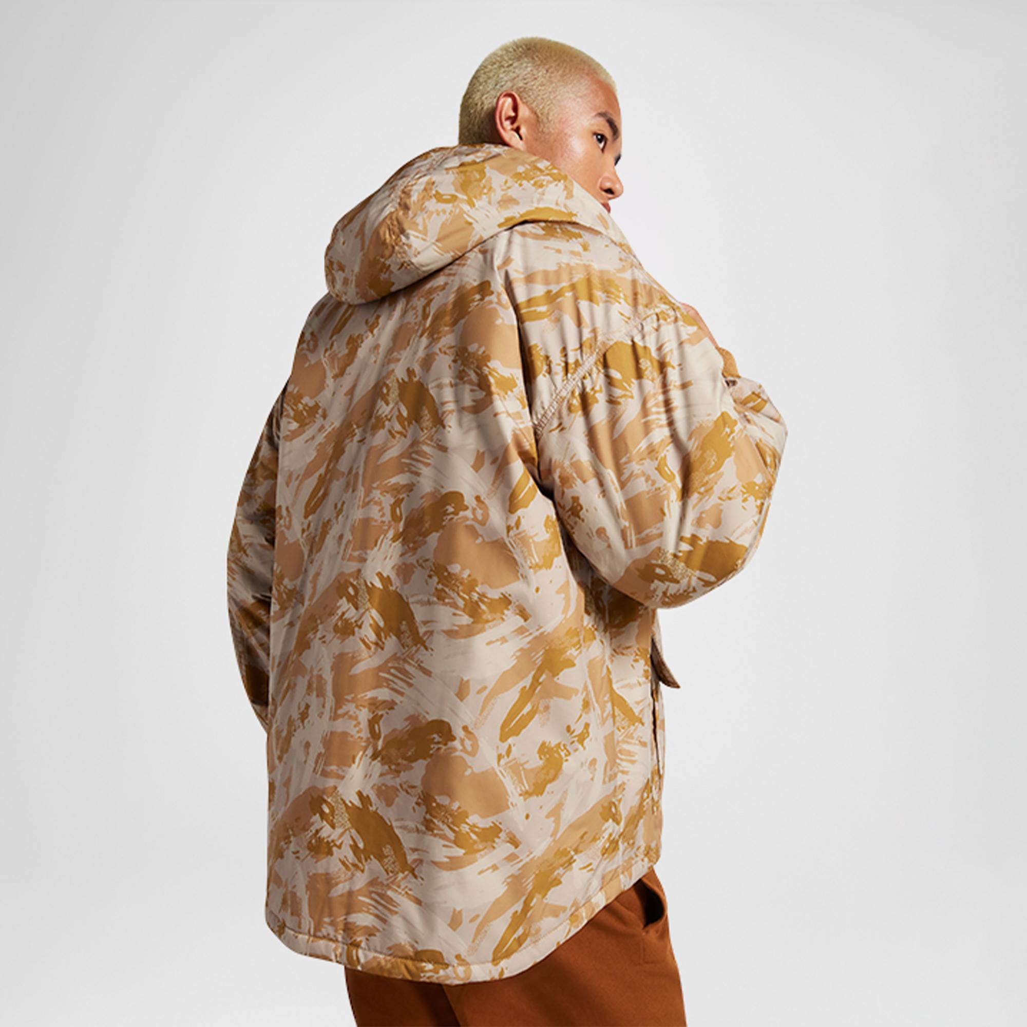 Converse Kamuflaj Desenli Standart Fit Erkek Hardal Ceket