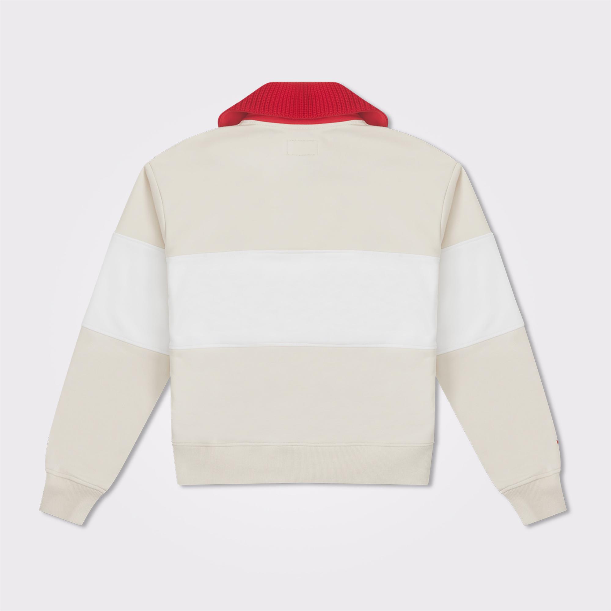 Converse Lunar New Year Half-Zip Crew Kadın Beyaz Sweatshirt