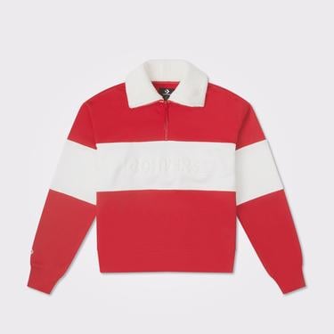  Converse Lunar New Year Half-Zip Crew Kadın Kırmızı Sweatshirt