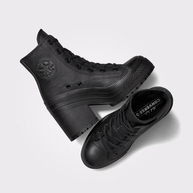  Converse Chuck 70 De Luxe Unisex Siyah Deri Platform Sneaker