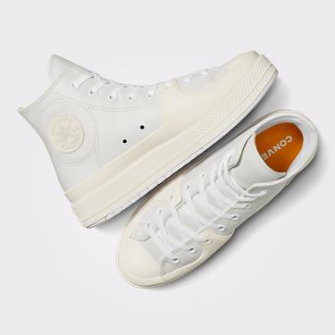  Converse Chuck Taylor All Star Construct Unisex Beyaz Deri Sneaker