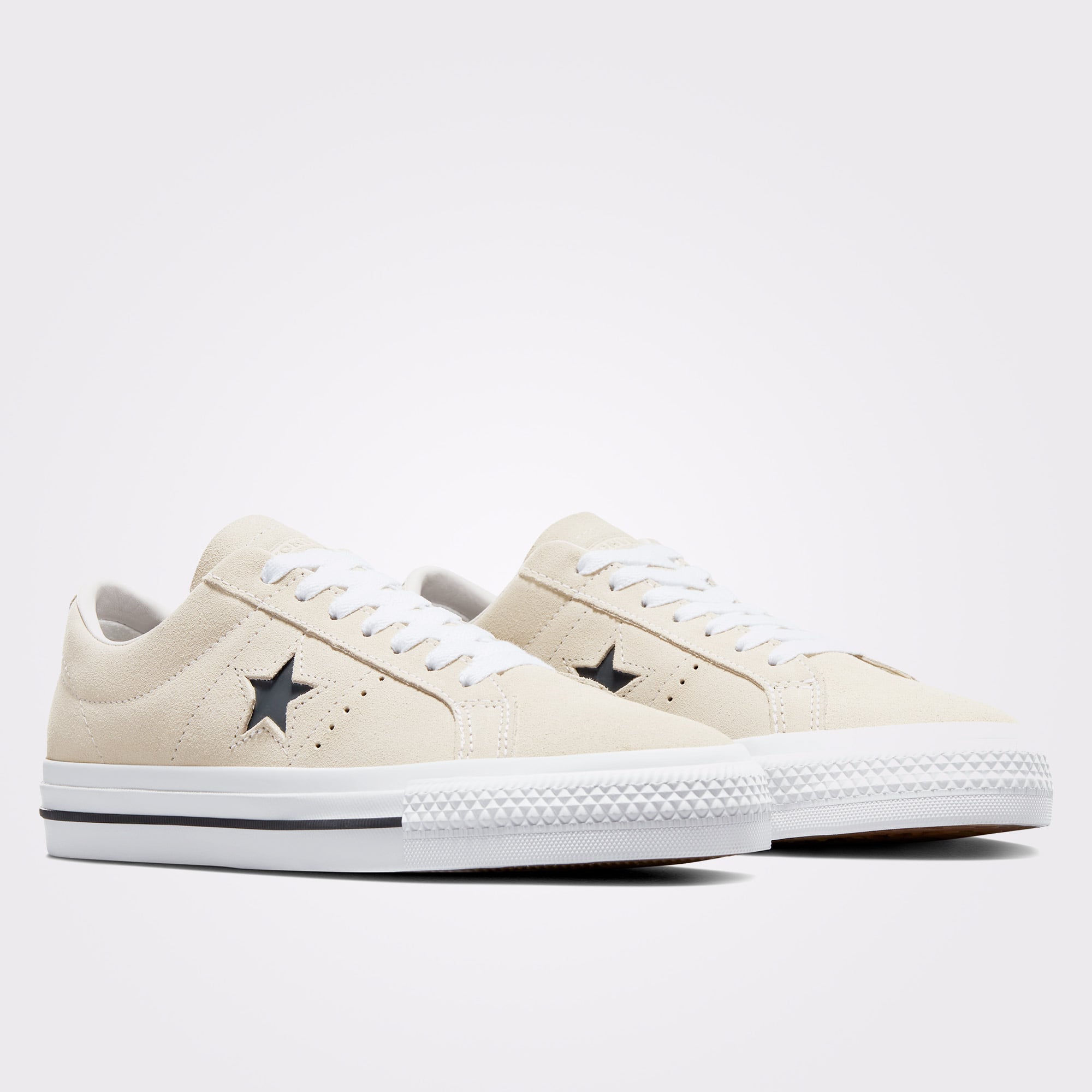 Converse Cons One Star Pro Unisex Krem Süet Sneaker - Görsel 4