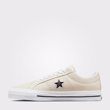  Converse Cons One Star Pro Unisex Krem Süet Sneaker