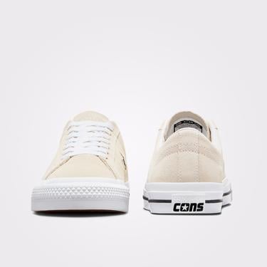  Converse Cons One Star Pro Unisex Krem Süet Sneaker