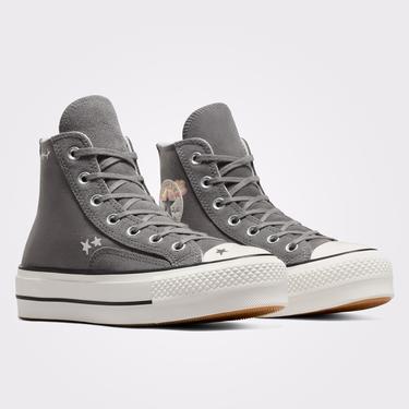  Converse Chuck Taylor All Star Lift Scribble Kadın Gri Sneaker
