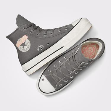  Converse Chuck Taylor All Star Lift Scribble Kadın Gri Sneaker