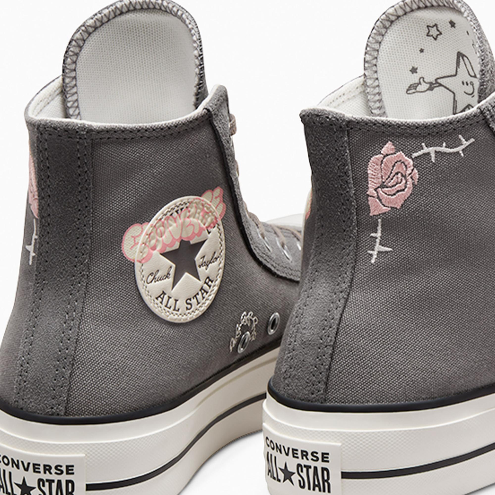 Converse Chuck Taylor All Star Lift Scribble Kadın Gri Sneaker