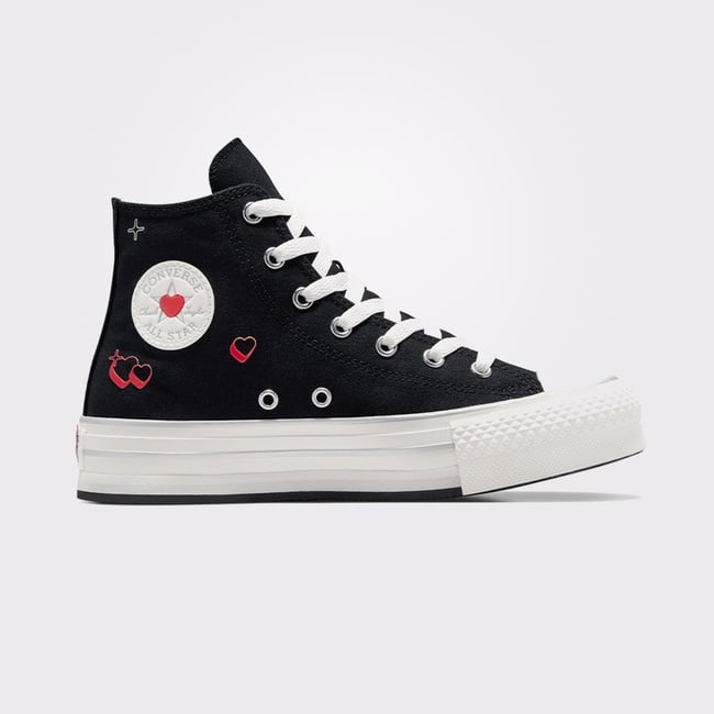  Converse Chuck Taylor All Star EVA Lift Platform Y2K Heart  Çocuk Siyah Sneaker