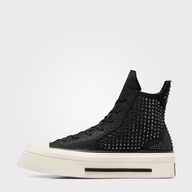  Converse Swarovski X Chuck 70 De Luxe Squared Unisex Siyah Platform Sneaker