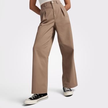  Converse Relaxed Wide Leg Kadın Bej Pantolon