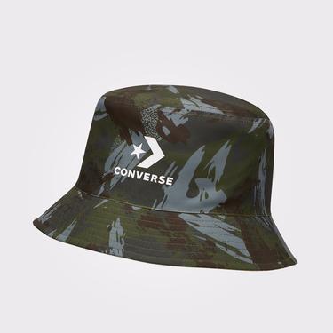  Converse Desenli Unisex Kahverengi Çift Taraflı Şapka