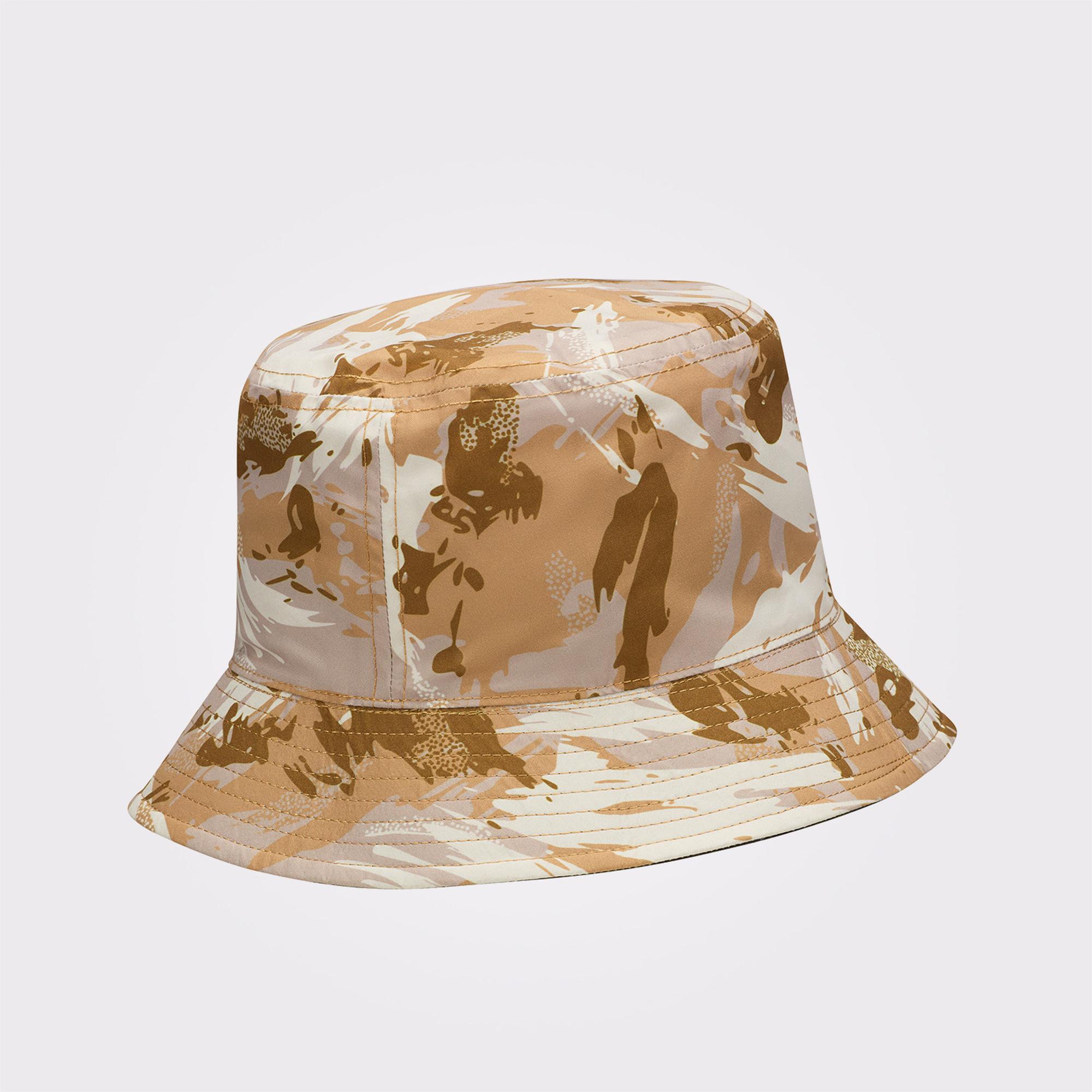 Converse Desenli Unisex Kahverengi Çift Taraflı Şapka