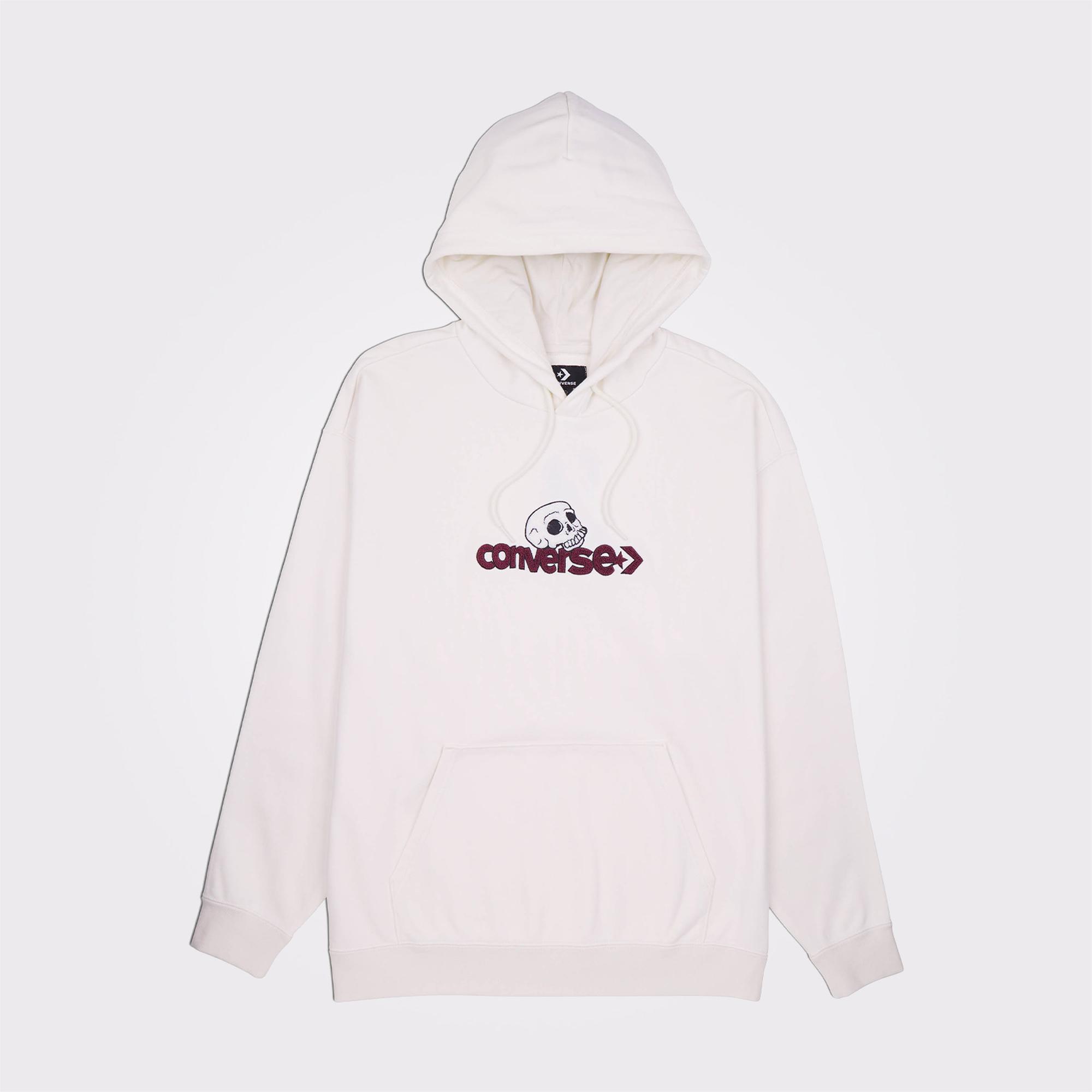 Converse Skull Erkek Krem Hoodie