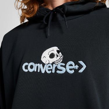  Converse Skull Erkek Siyah Hoodie