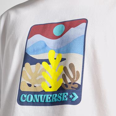  Converse Colorful Sunrise Erkek Beyaz T-Shirt