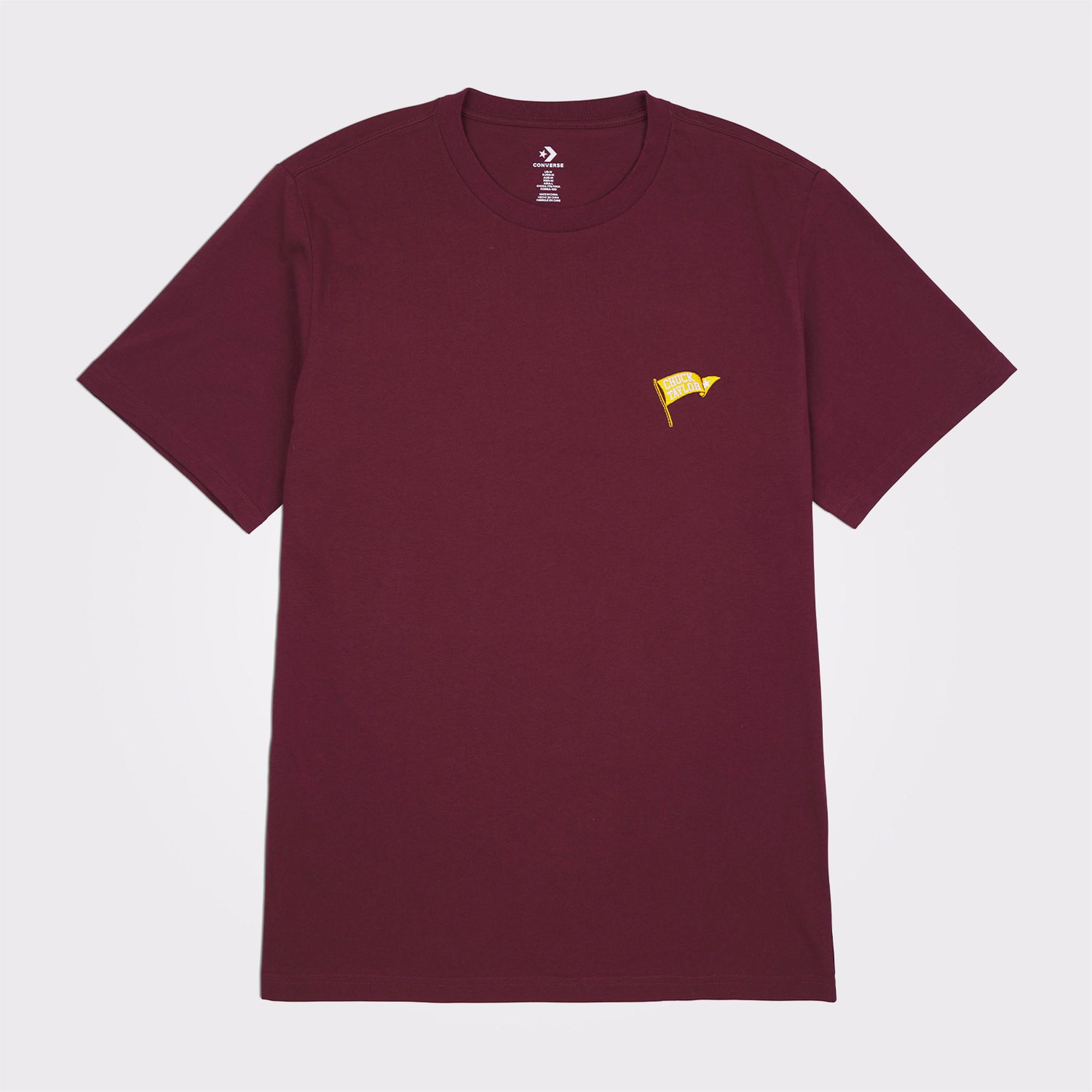 Converse Retro Flag Erkek Bordo T-Shirt