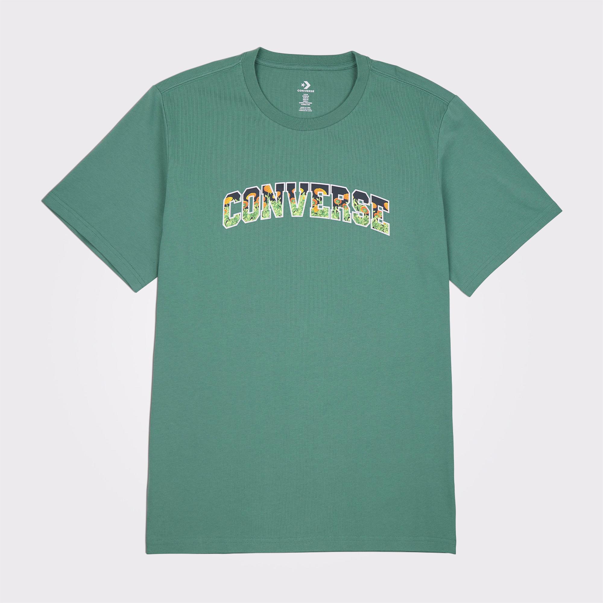 Converse Floral Erkek Yeşil T-Shirt