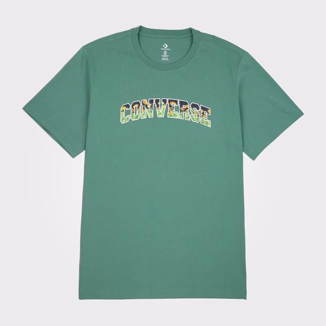  Converse Floral Erkek Yeşil T-Shirt