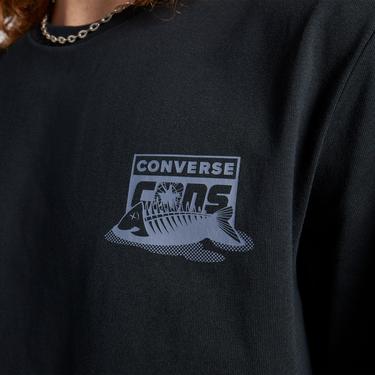  Converse Cons Fishbowl Erkek Siyah T-Shirt
