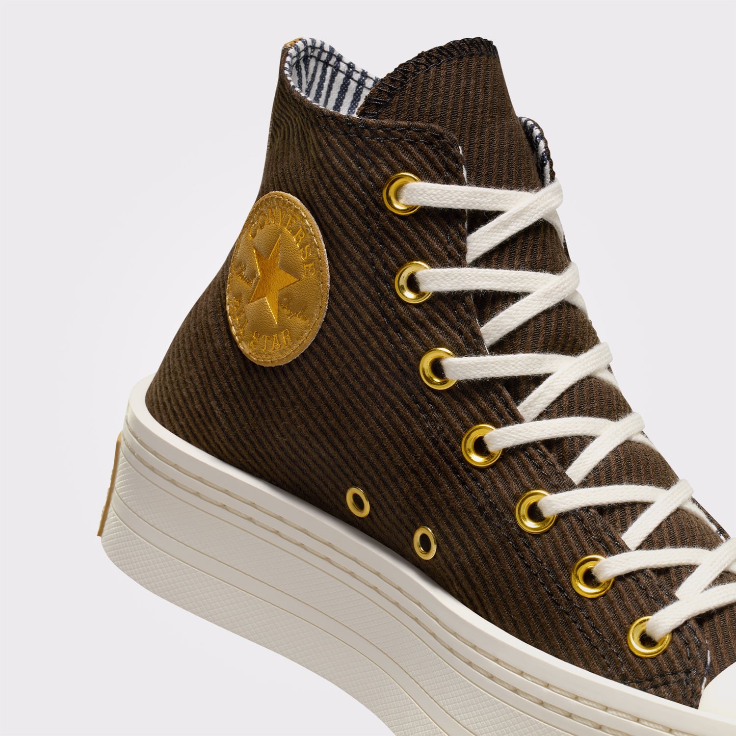 Converse Chuck Taylor All Star Modern Lift Corduroy Unisex Kahverengi Platform Sneaker - Görsel 5