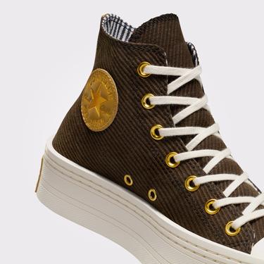 Converse Chuck Taylor All Star Modern Lift Corduroy Unisex Kahverengi Platform Sneaker
