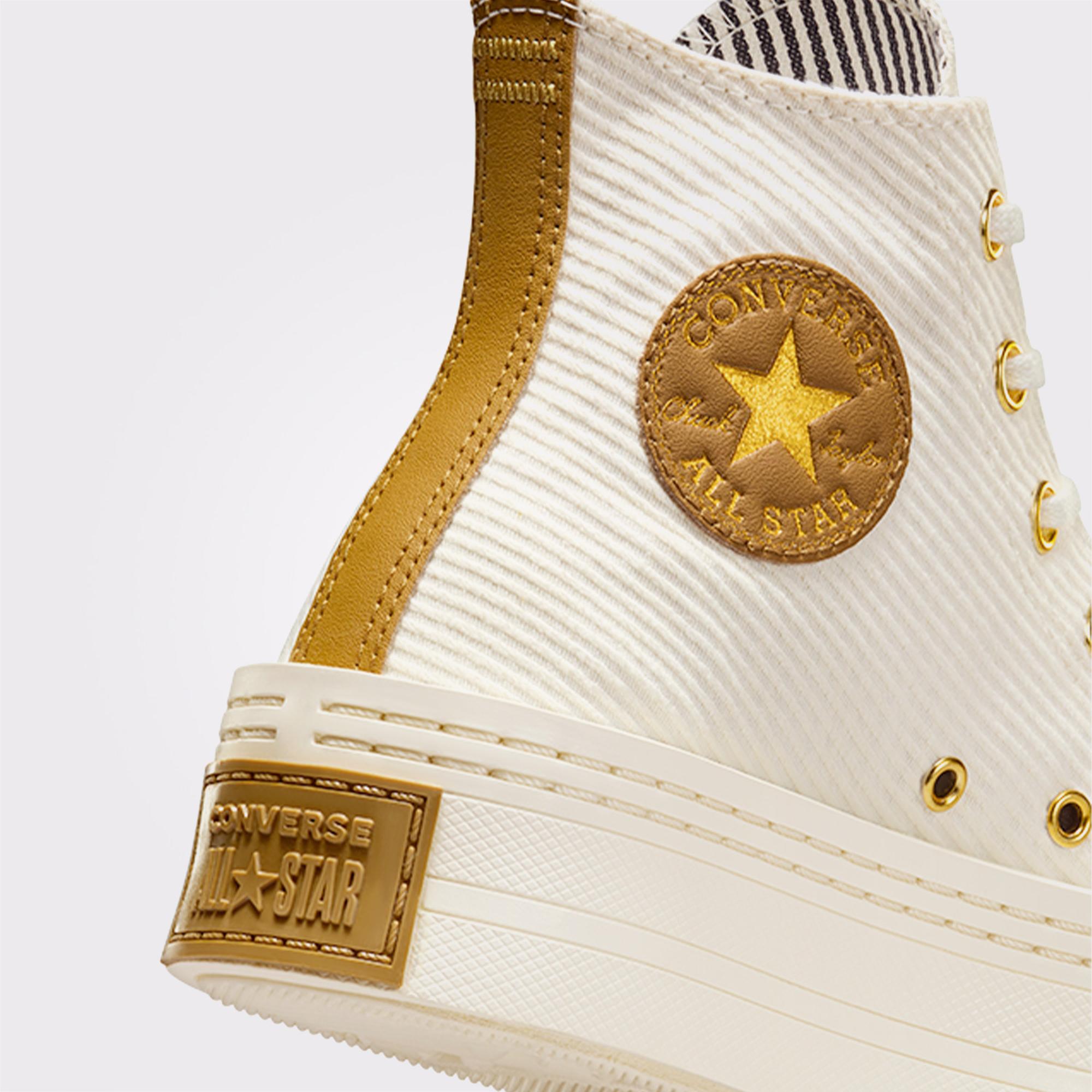 Converse Chuck Taylor All Star Modern Lift Corduroy Unisex Krem Platform Sneaker