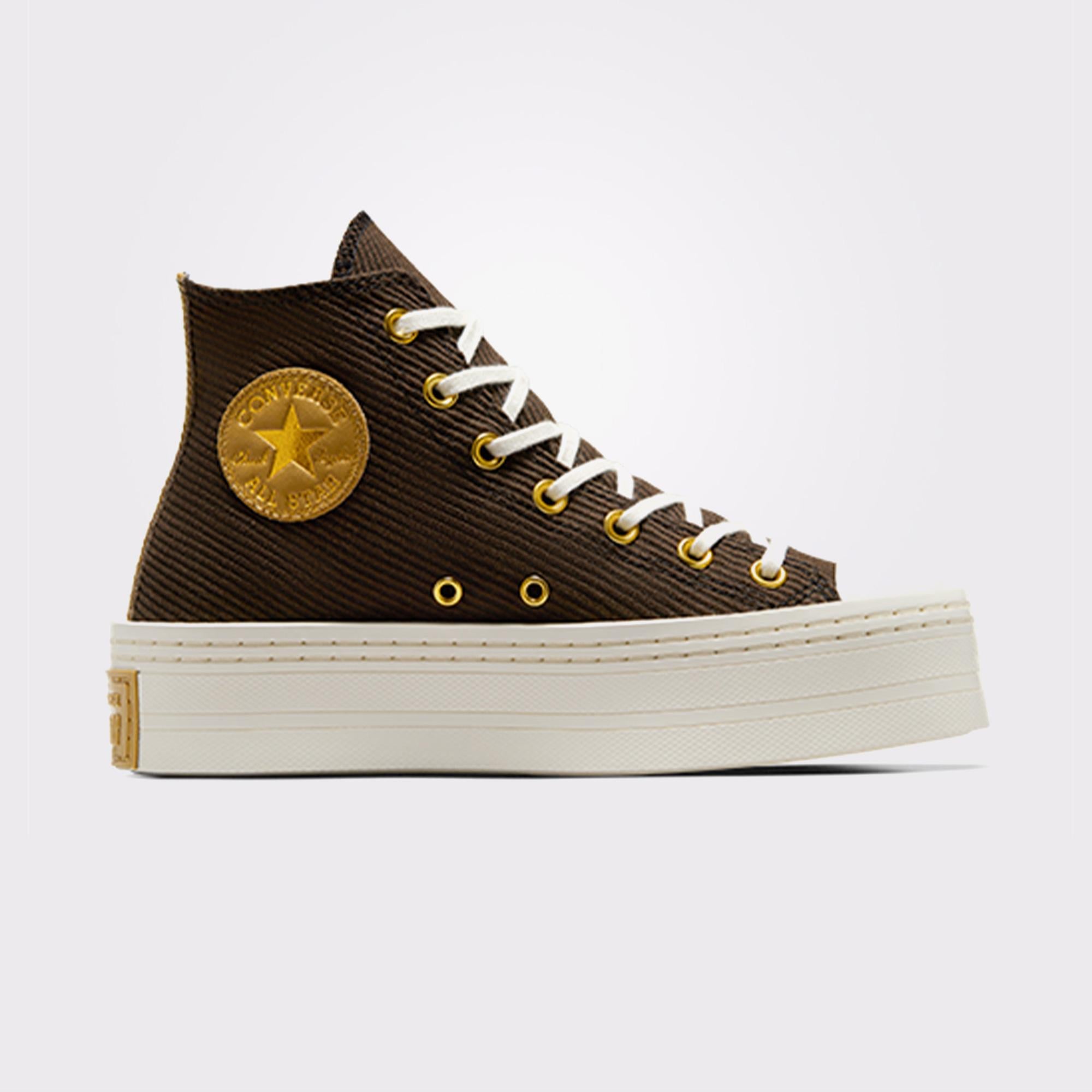 Converse Chuck Taylor All Star Modern Lift Corduroy Unisex Kahverengi Platform Sneaker