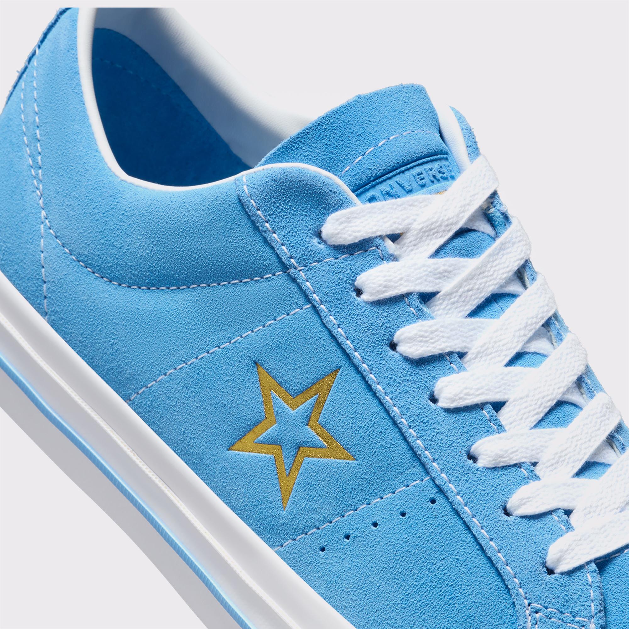 Converse Cons One Star Pro Unisex Mavi Süet Sneaker
