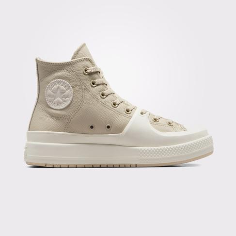  Converse Chuck Taylor All Star Construct Unisex Bej Deri Sneaker