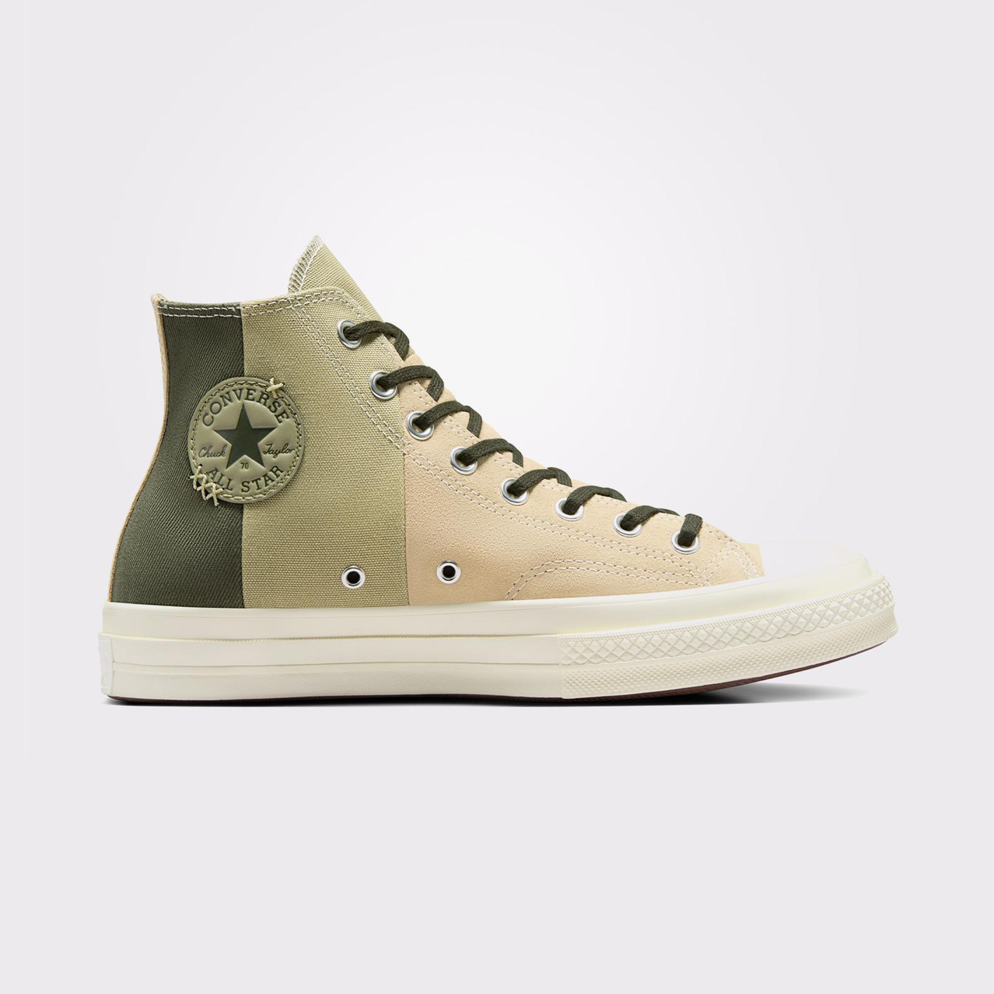 Converse Chuck 70 Patchwork Unisex Bej Süet Sneaker