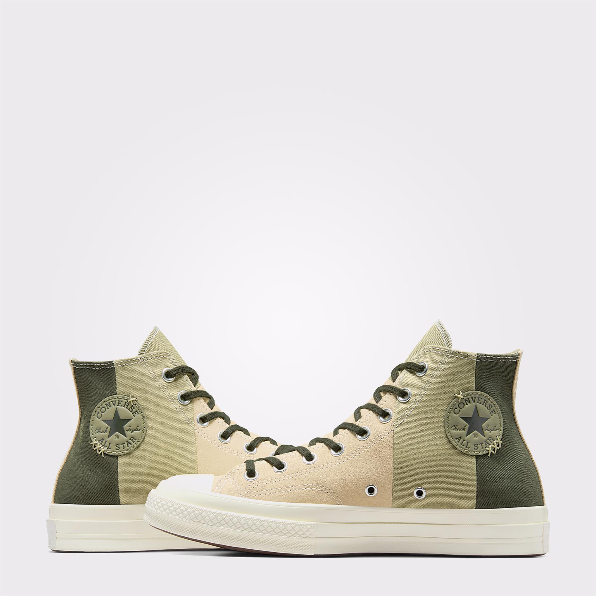 Converse Chuck 70 Patchwork Unisex Bej Süet Sneaker