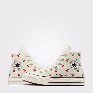  Converse Chuck 70 Cherries Kadın Krem Sneaker