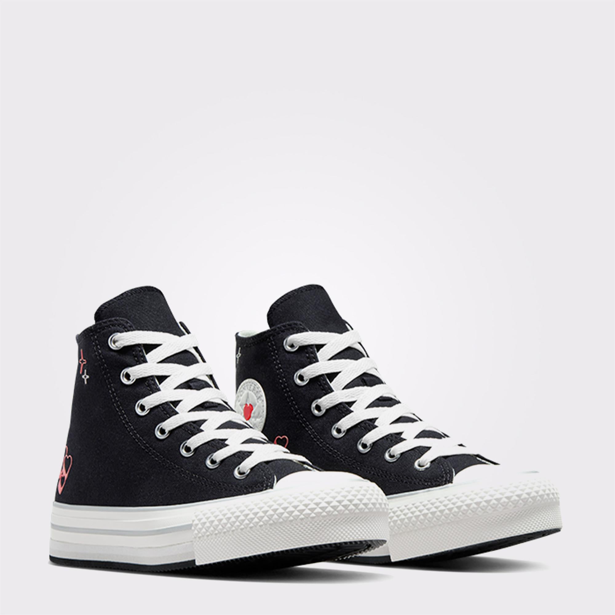 Converse Chuck Taylor All Star EVA Lift Platform Y2K Heart  Çocuk Siyah Sneaker