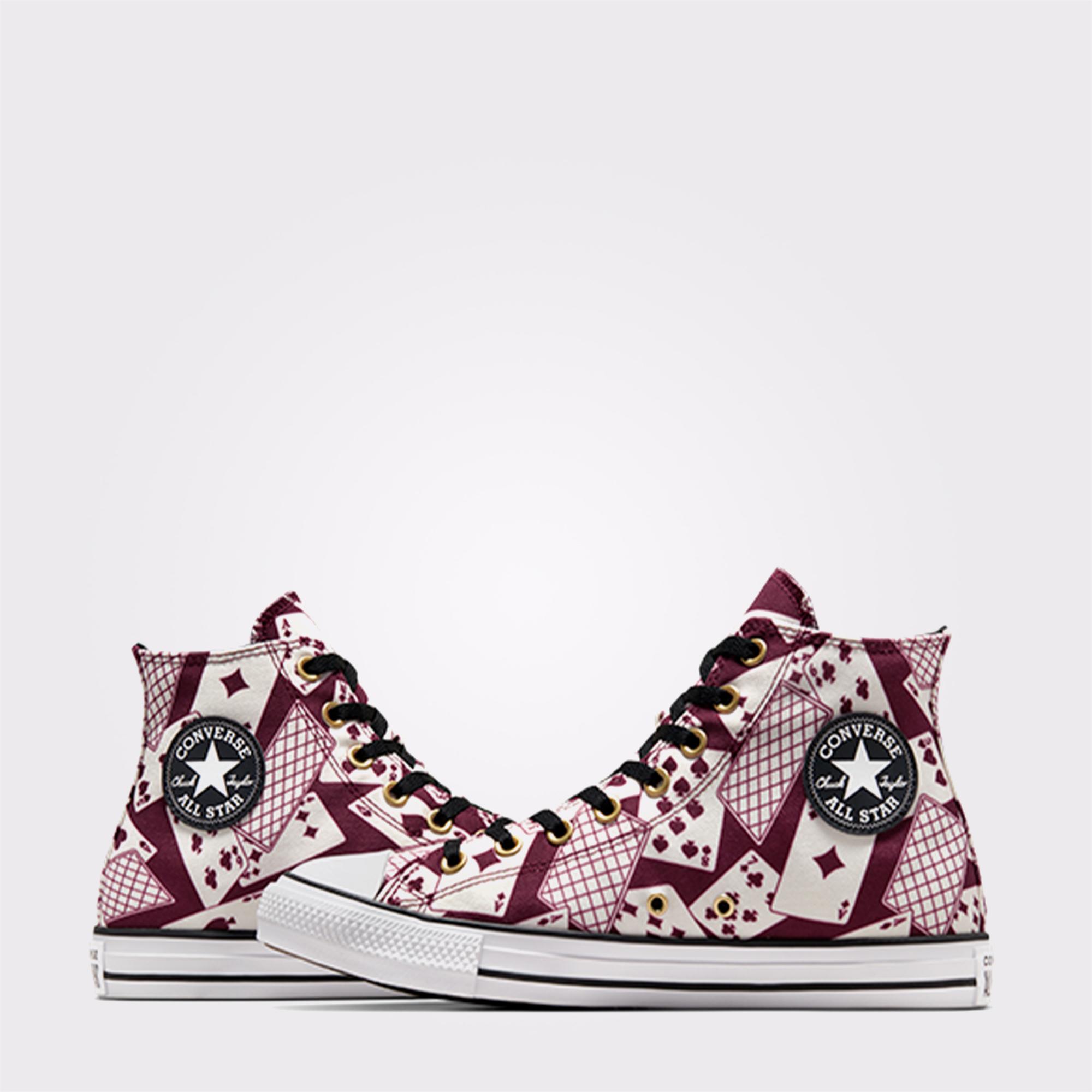 Converse Chuck Taylor All Star Cards Unisex Bordo Sneaker
