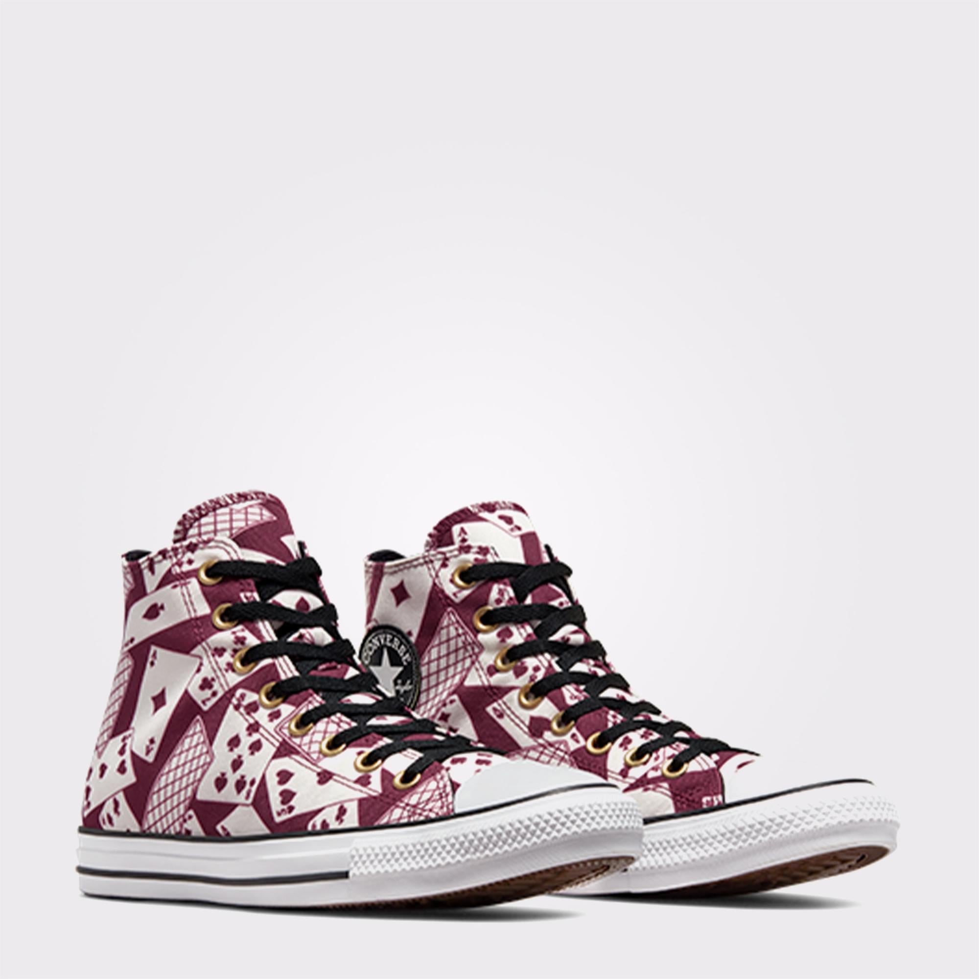 Converse Chuck Taylor All Star Cards Unisex Bordo Sneaker