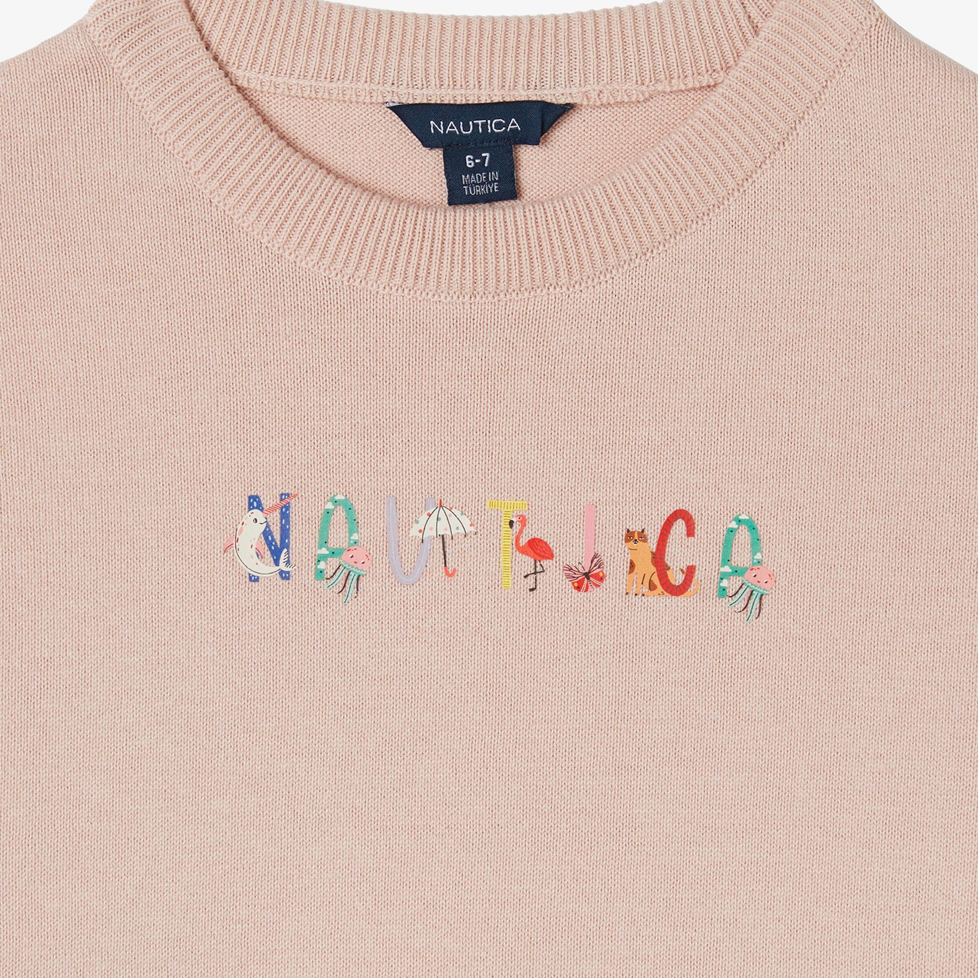 Nautica Kız Çocuk Pembe Standart Fit Triko