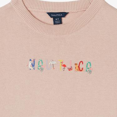  Nautica Kız Çocuk Pembe Standart Fit Triko