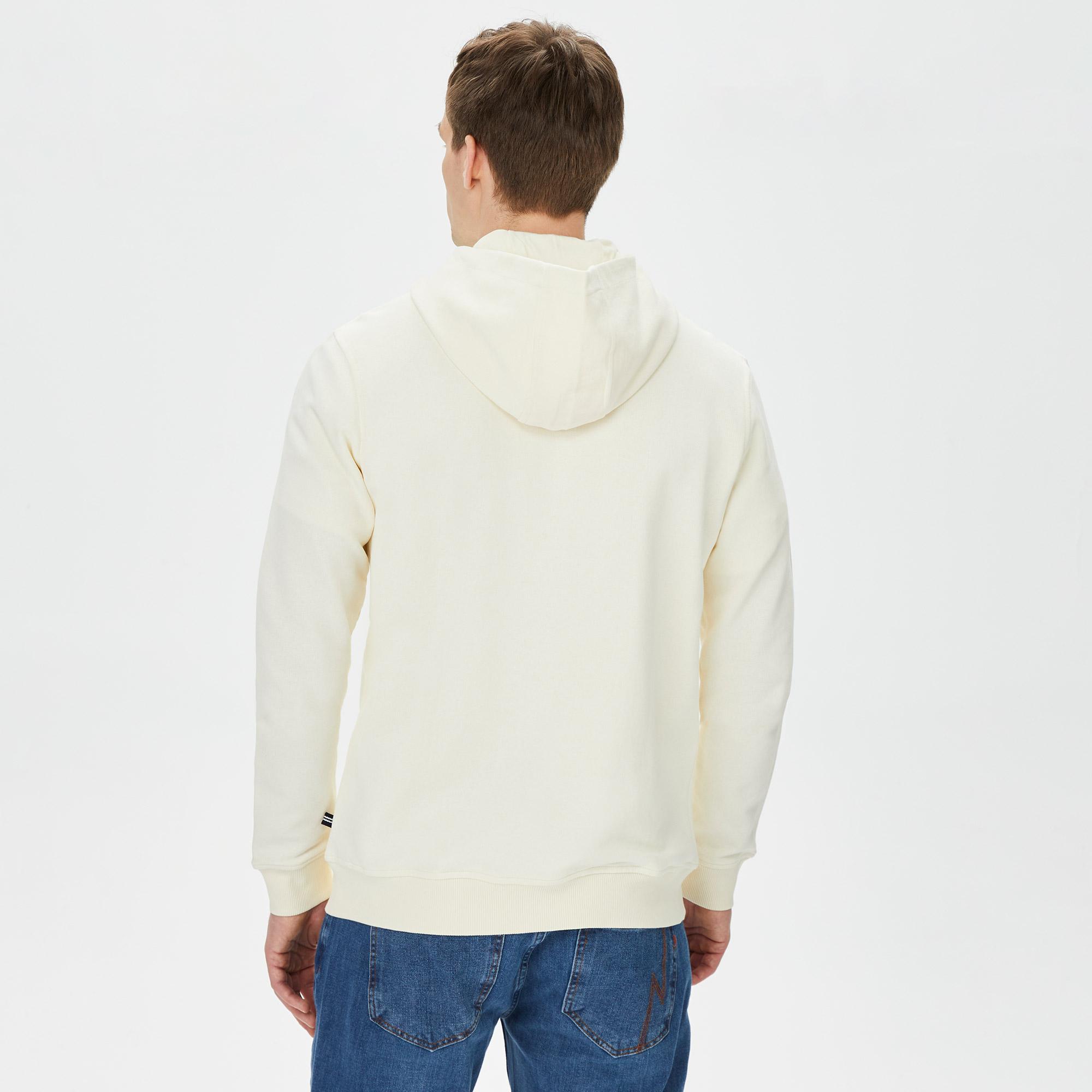 Nautica Erkek Krem Standart Fit Sweatshirt