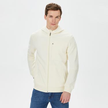  Nautica Erkek Krem Standart Fit Sweatshirt