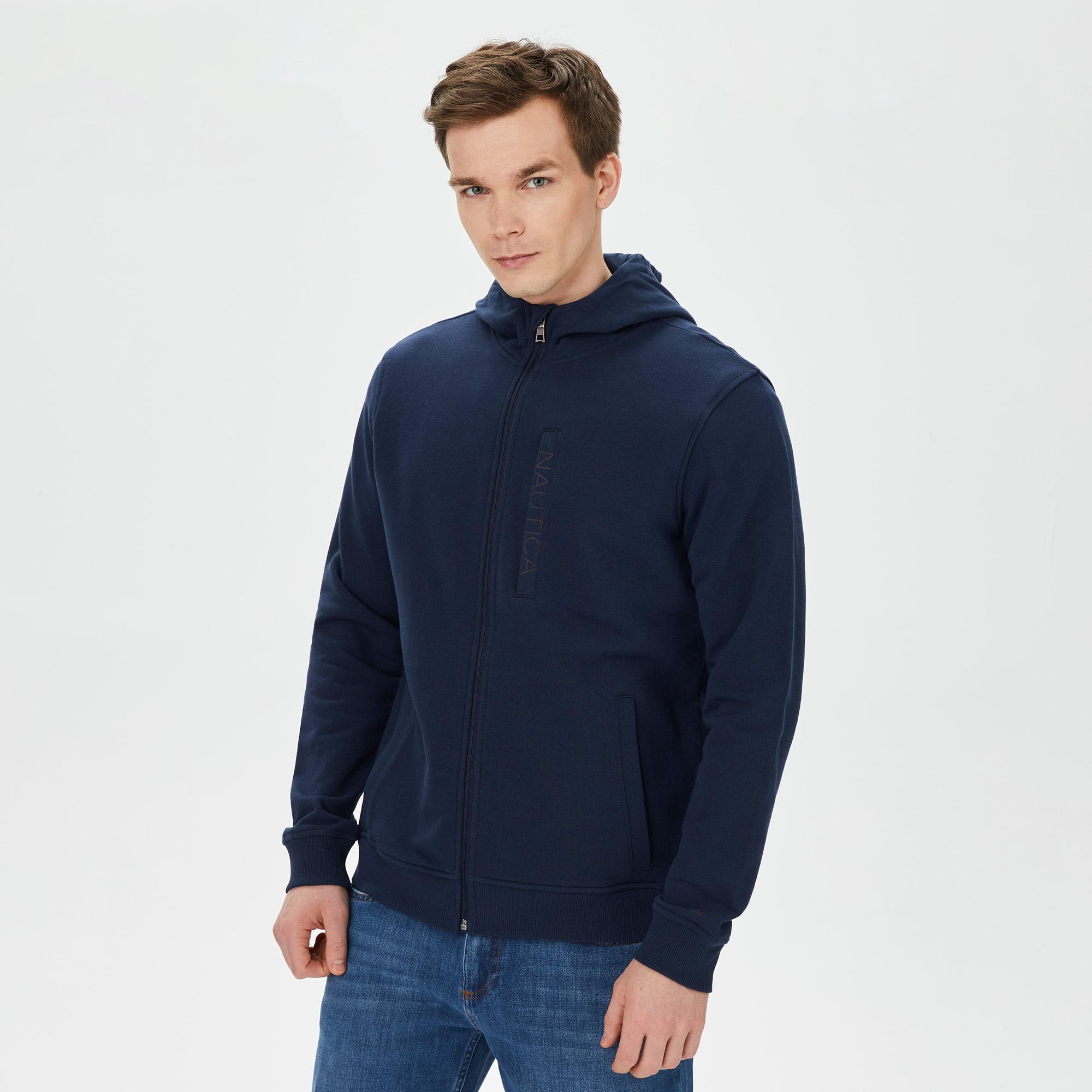 Nautica Erkek Lacivert Standart Fit Sweatshirt