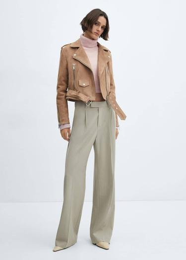  Mango Kadın Balıkçı Yaka Triko Kazak Pembe