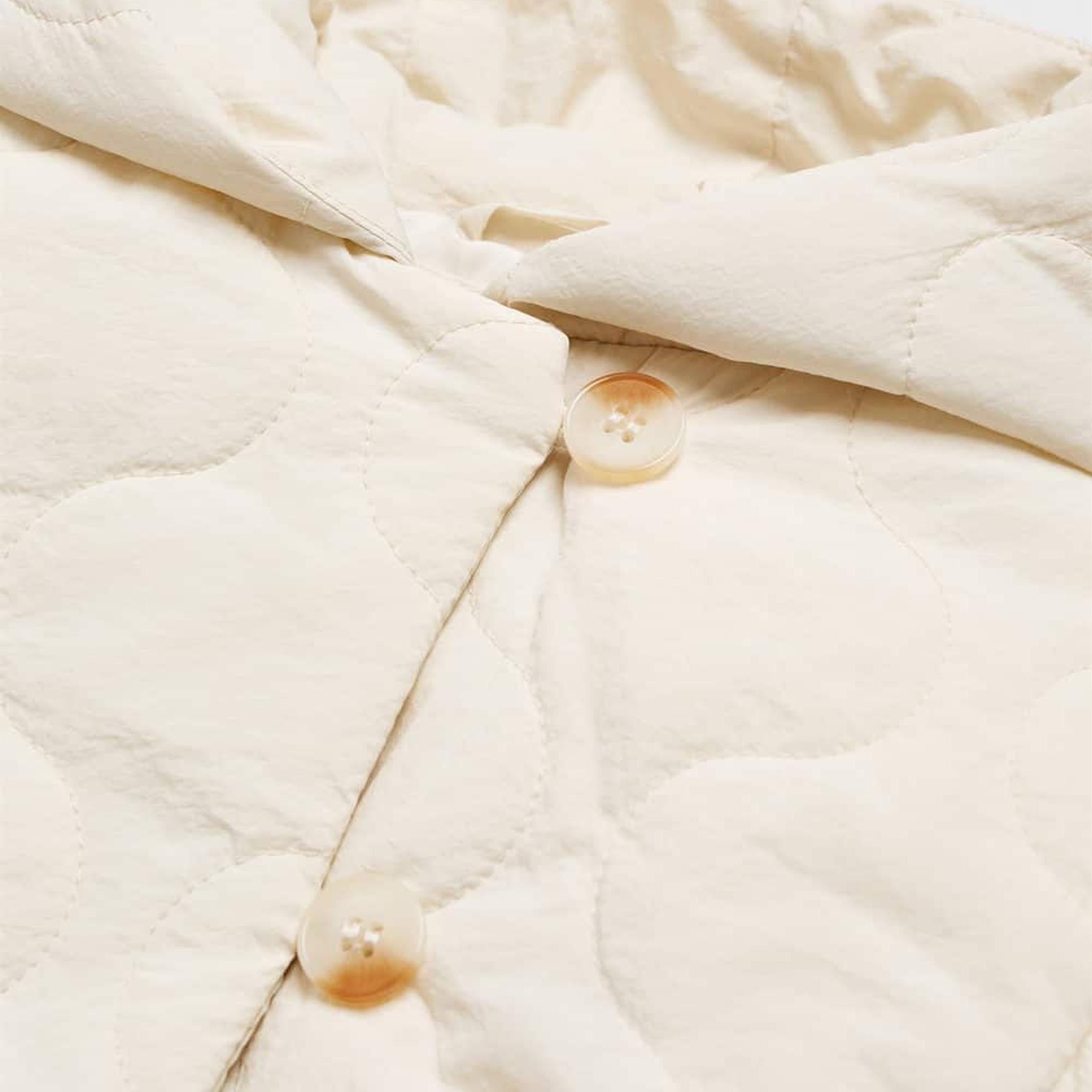 Mango Çocuk Kapitone Ceket Ekru