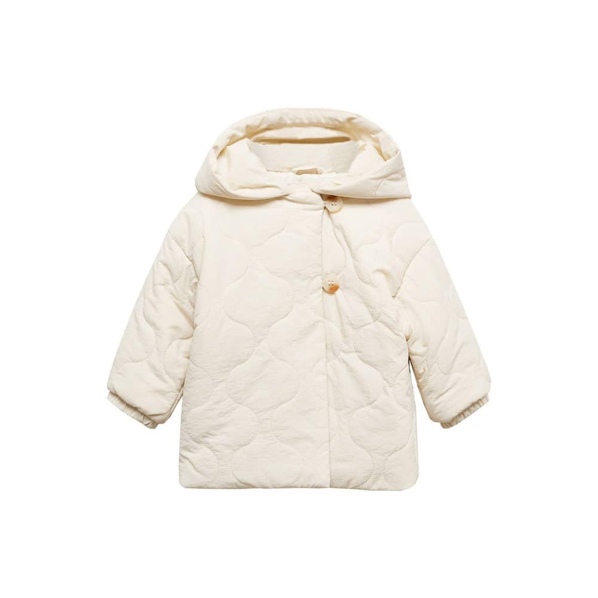 Mango Çocuk Kapitone Ceket Ekru