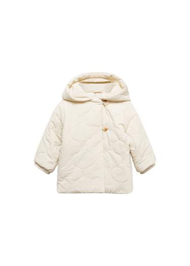  Mango Çocuk Kapitone Ceket Ekru