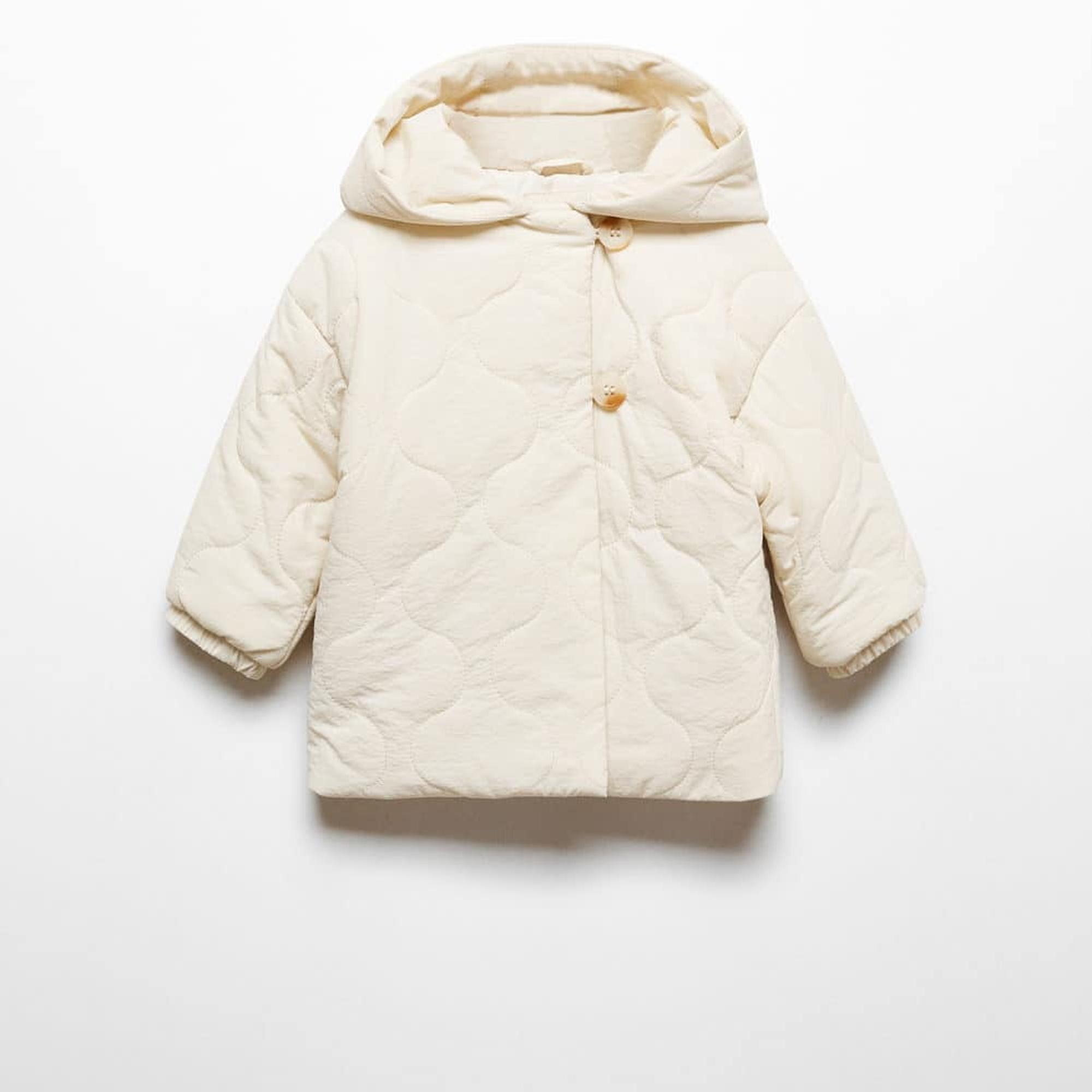 Mango Çocuk Kapitone Ceket Ekru